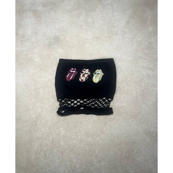 Rolling Stones FSU Fishnet Tube Top | OS - Picture 1 of 3